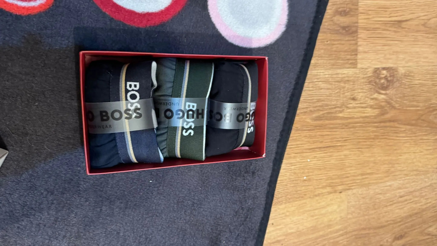 Boxeri Hugo Boss - Albastru/Verde/Negru