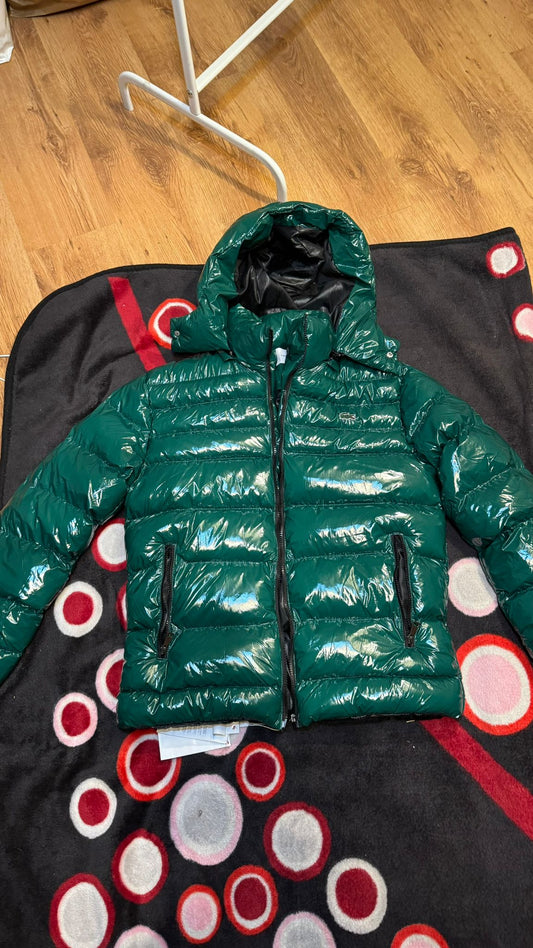 Geaca Lacoste Relaxed Fit Glossy Crocodile - Verde