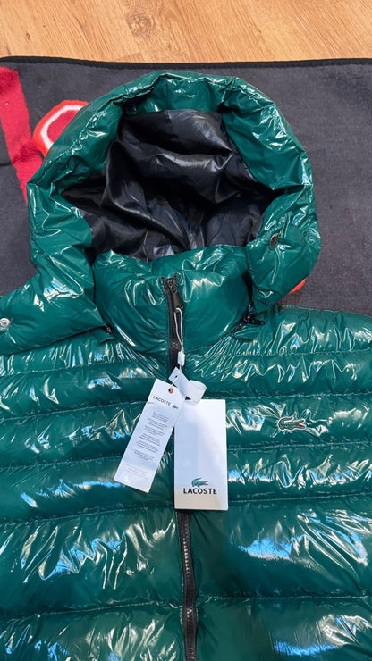 Geaca Lacoste Relaxed Fit Glossy Crocodile - Verde