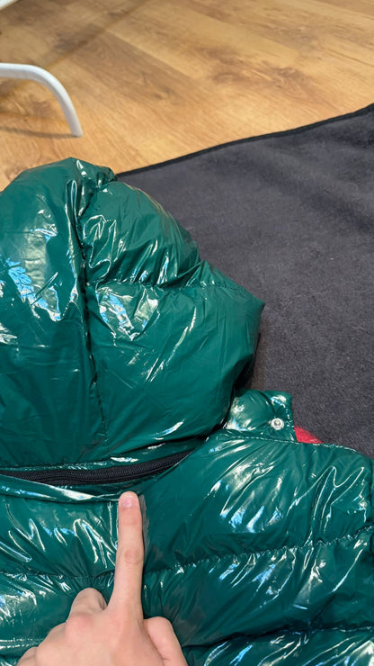 Geaca Lacoste Relaxed Fit Glossy Crocodile - Verde