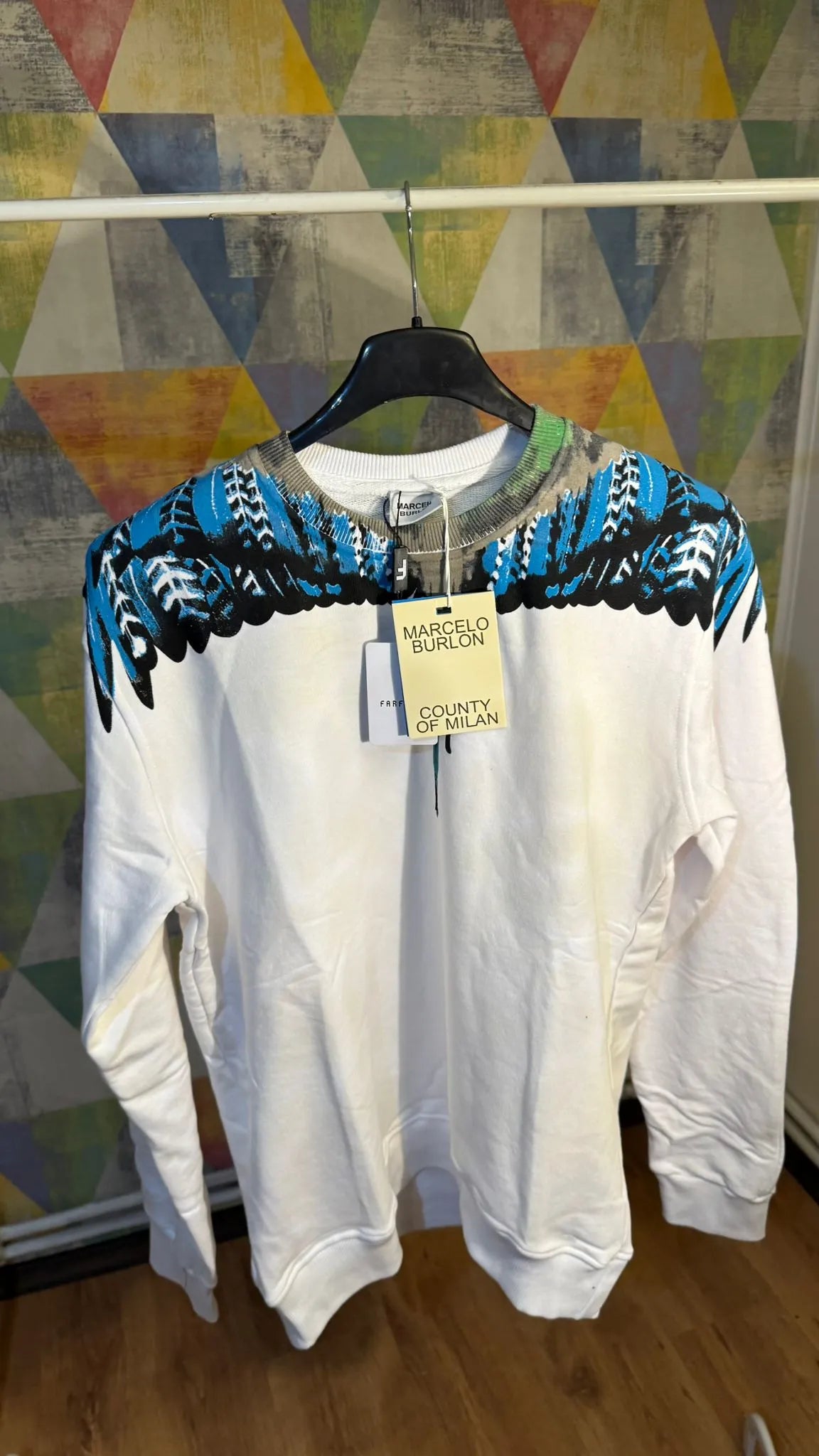 Bluza Marcelo Burlon County of Milan Wings - Alb