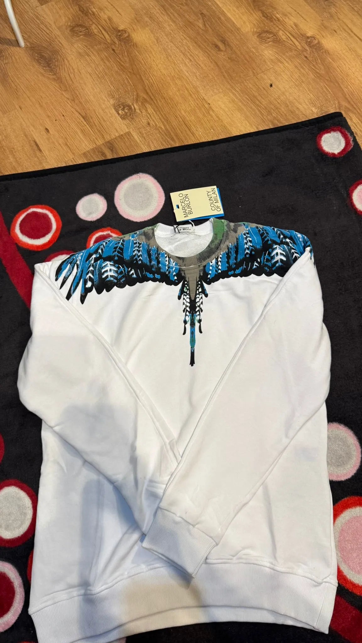 Bluza Marcelo Burlon County of Milan Wings - Alb
