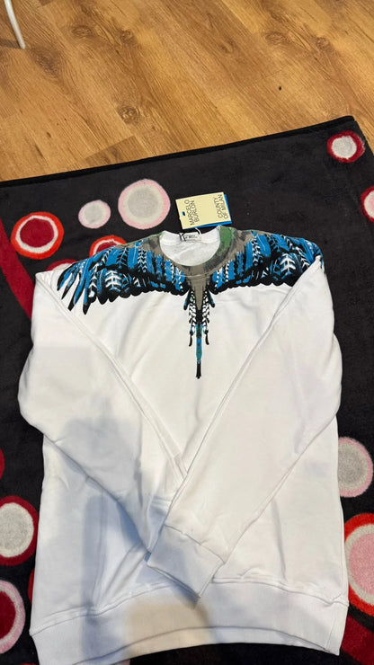 Bluza Marcelo Burlon County of Milan Wings - Alb
